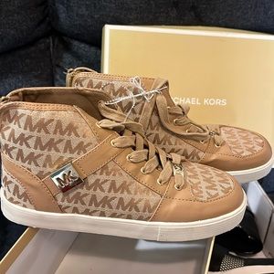 Brand New Michael Kors High Top Tan Sneakers